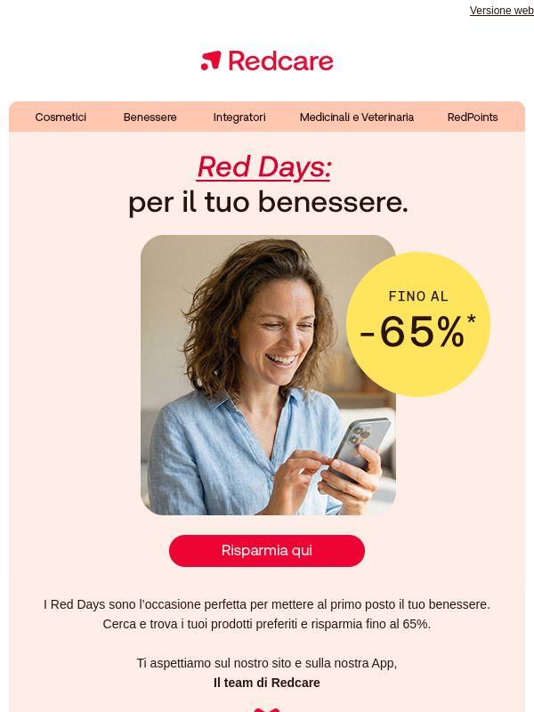 Continuano i Red Days: sconti fino al 65%