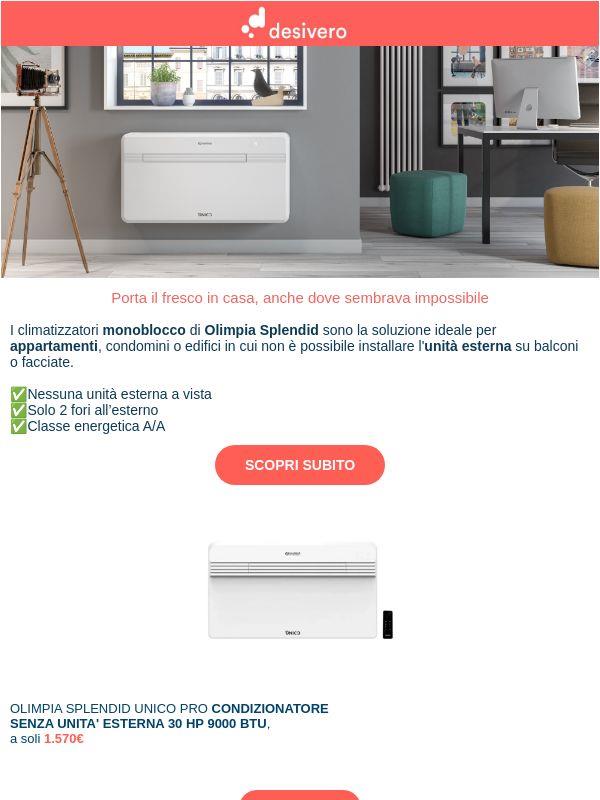 Unico Olimpia Splendid: la soluzione monoblocco perfetta per i centri storici