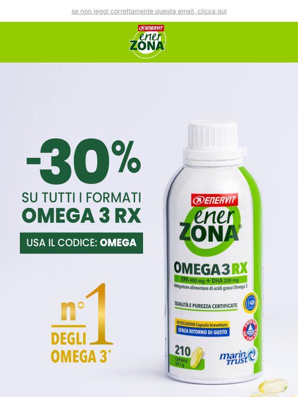 💚 Per te 30% di SCONTO su Omega 3 RX