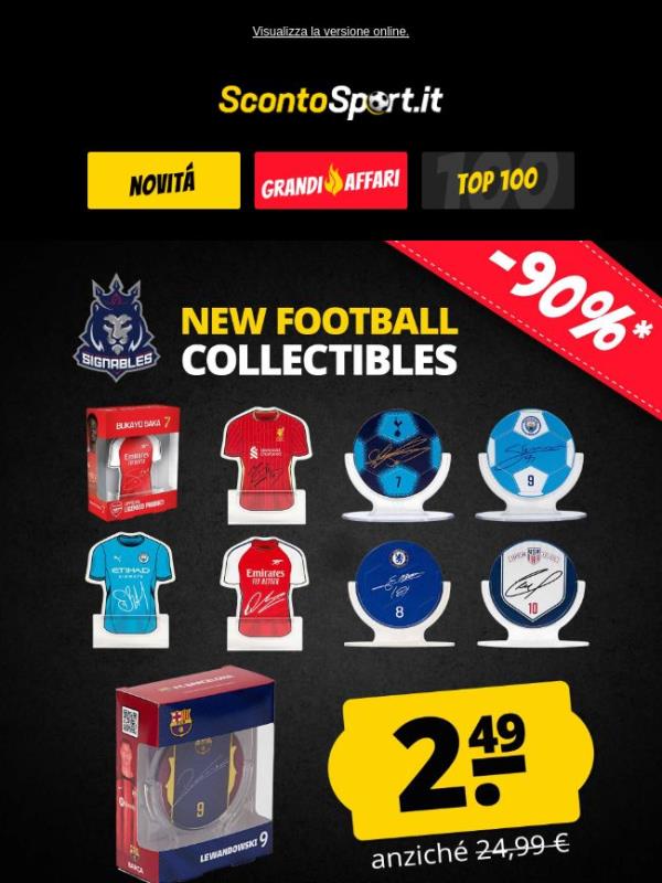 ⚽ Nuovi oggetti da collezione sul calcio a soli 2,49 €!