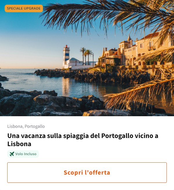 Una vacanza sulla spiaggia del Portogallo vicino a Lisbona