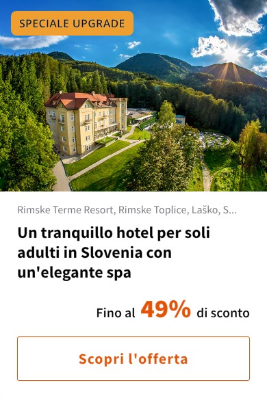 Un tranquillo hotel per soli adulti in Slovenia con un'elegante spa