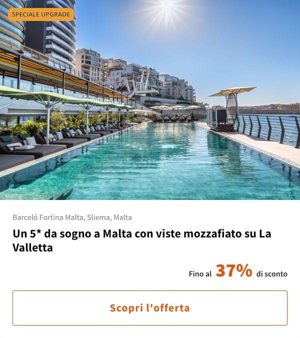 Un 5* da sogno a Malta con viste mozzafiato su La Valletta
