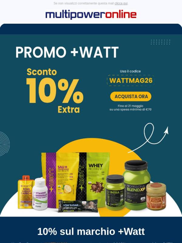 ✨-10% extra su tutto il brand +Watt 🤩