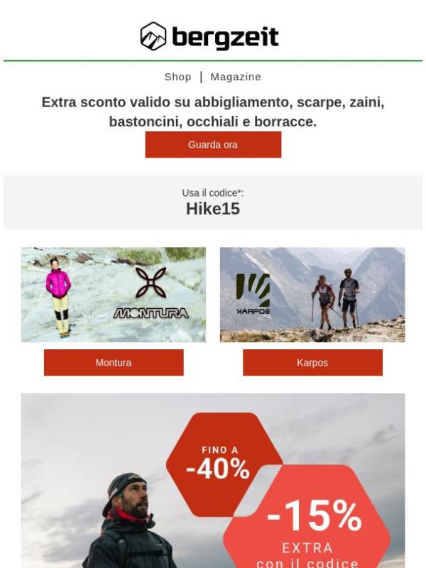 Extra sconto escursionismo 🔴