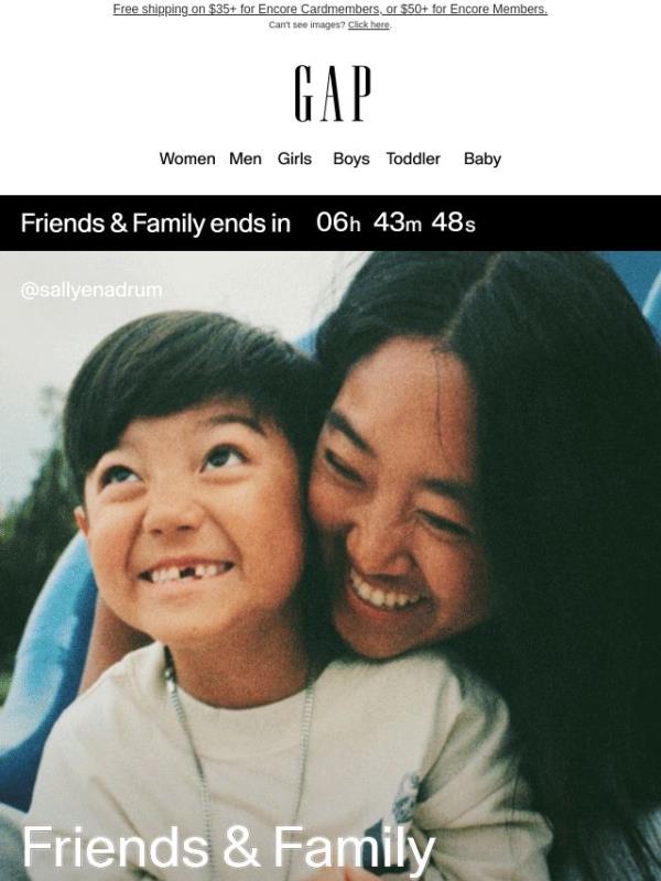 Friends & Family officially ends tonight: 40% off sitewide*