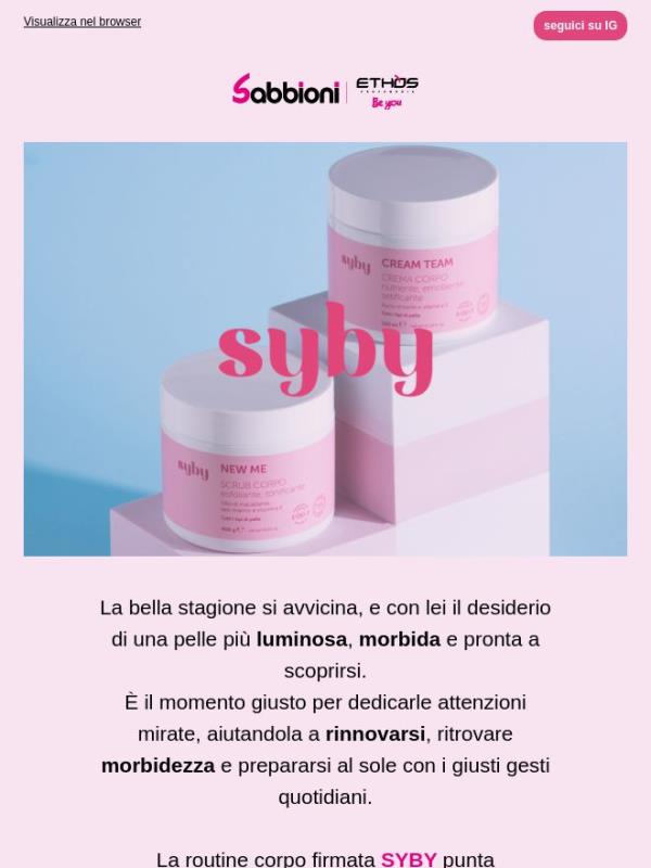 ☀ Scopri il trattamento corpo SYBY