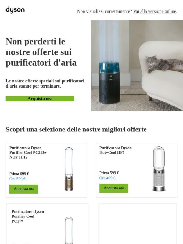 Non perderti le nostre offerte sui purificatori d'aria