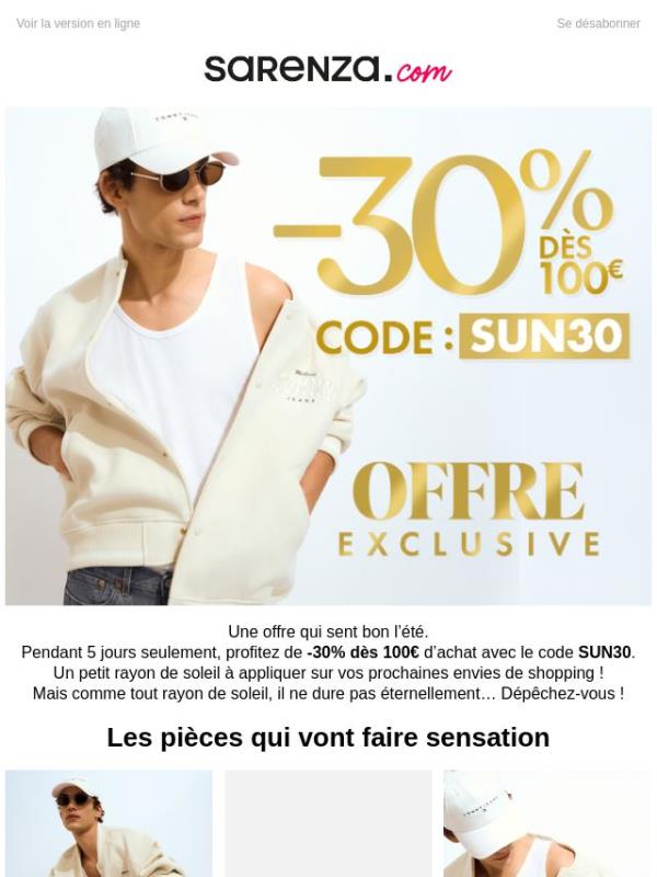 Juste pour vous 🎁 : -30% dès 100€