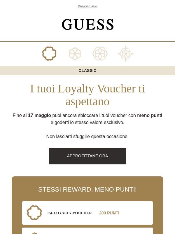 Ultimi giorni per sbloccare i tuoi Loyalty Voucher ad un valore esclusivo