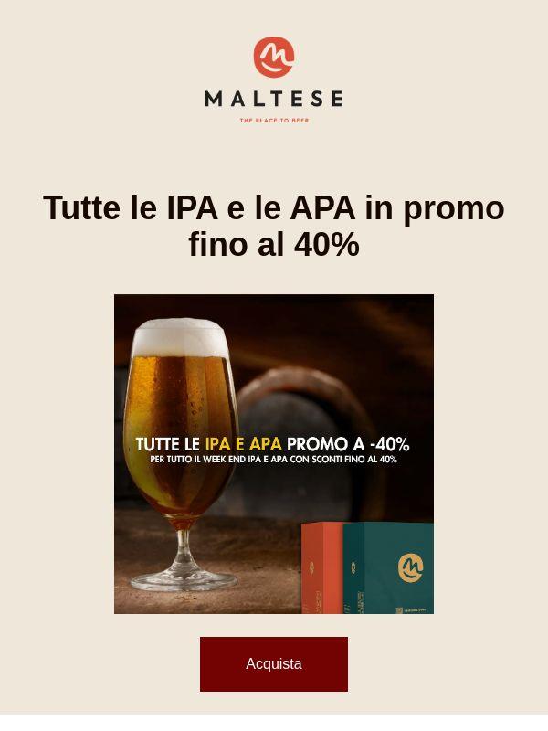 🍺 Weekend IPA & APA — sconti fino al 40%, solo per questo weekend