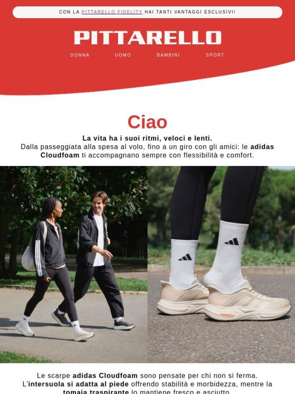 ADIDAS Cloudfoam 👟 Cammina di più, senti di meno.