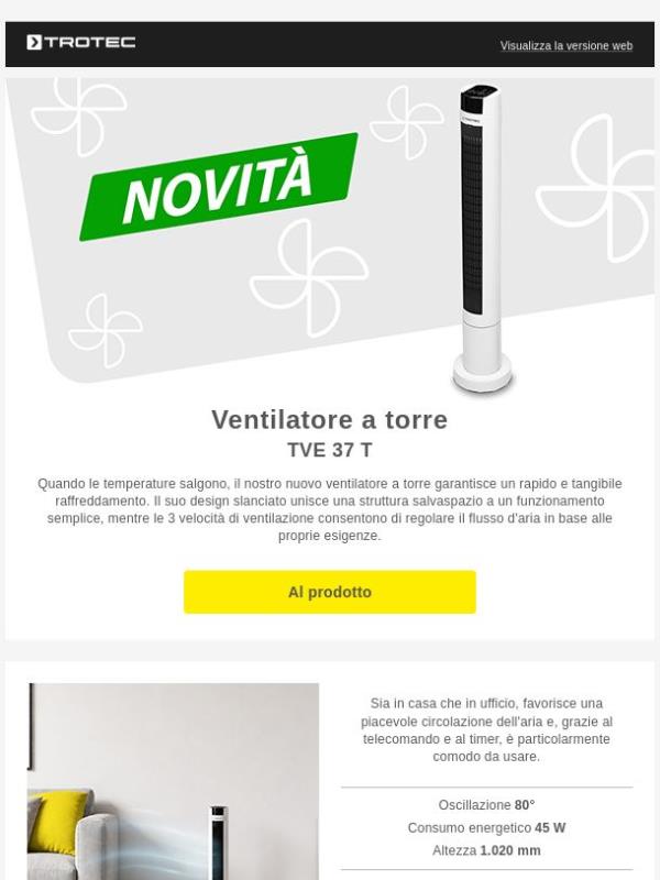 🔔 Novità: Ventilatore a torre TVE 37 T