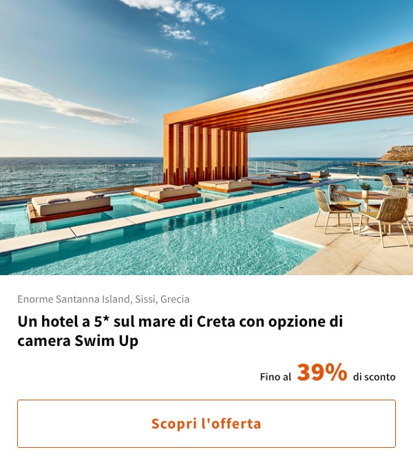 Un hotel a 5* sul mare di Creta con opzione di camera Swim Up