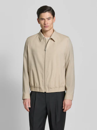 Overshirt Relaxed Fit in Misto Lana / Beige