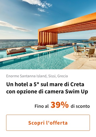 Un hotel a 5* sul mare di Creta con opzione di camera Swim Up