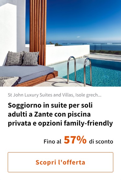 Soggiorno in suite per soli adulti a Zante con piscina privata e opzioni family-friendly