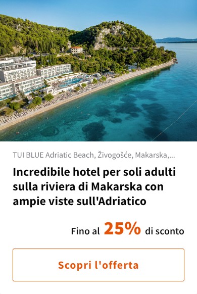 Incredibile hotel per soli adulti sulla riviera di Makarska con ampie viste sull'Adriatico