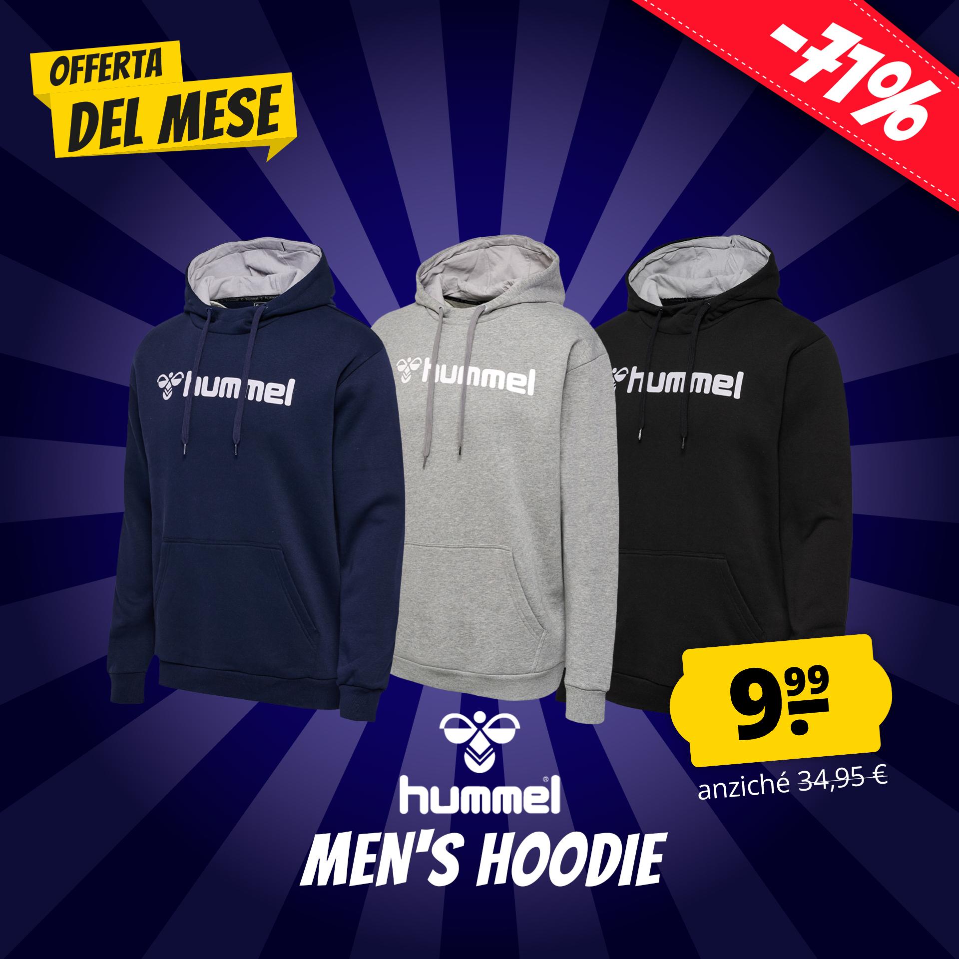 hummel mover cotone felpa con capuccio uomo felpa con cappuccio