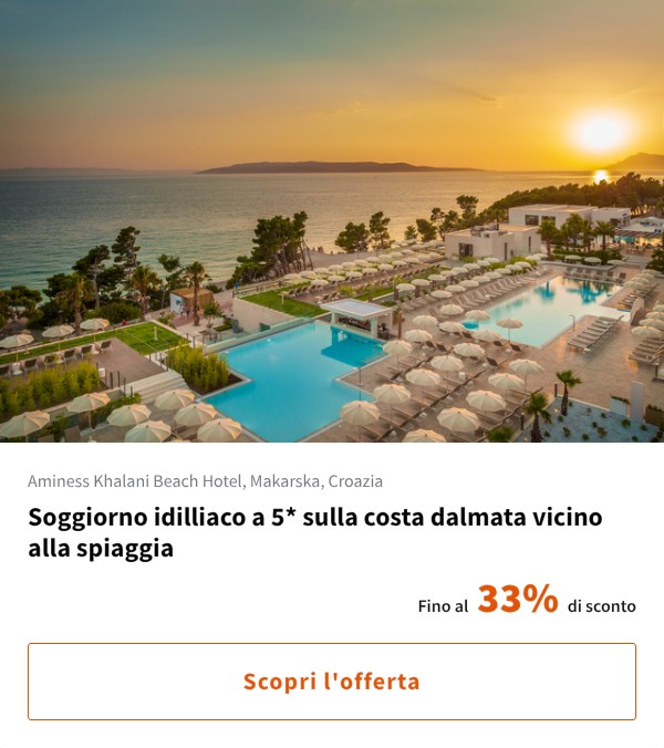 Soggiorno idilliaco a 5* sulla costa dalmata vicino alla spiaggia
