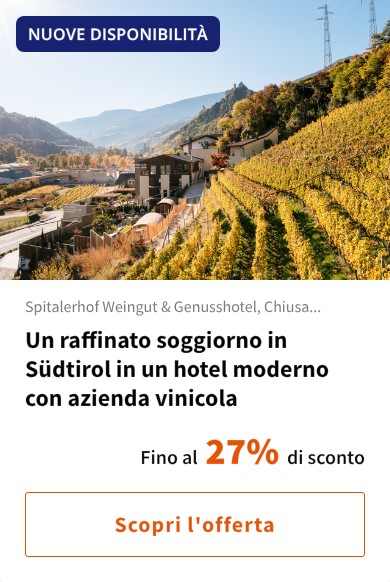 Un raffinato soggiorno in Südtirol in un hotel moderno con azienda vinicola