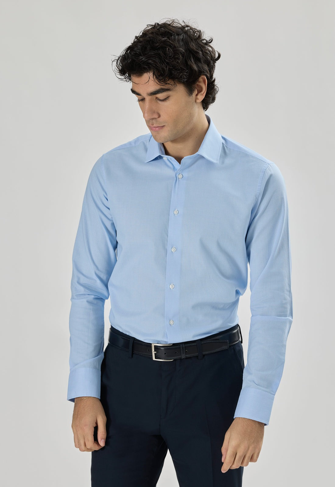 Camicia Facile Stiro Regular Fit - Celeste 1 / 40