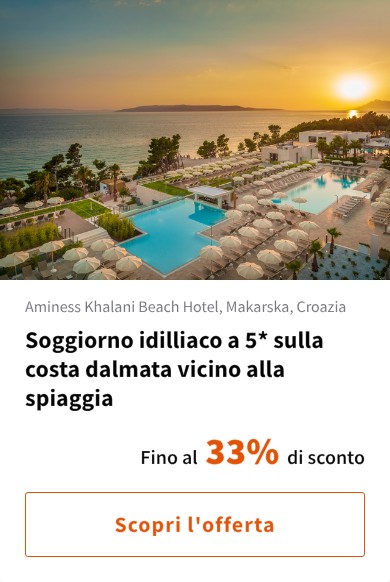 Soggiorno idilliaco a 5* sulla costa dalmata vicino alla spiaggia