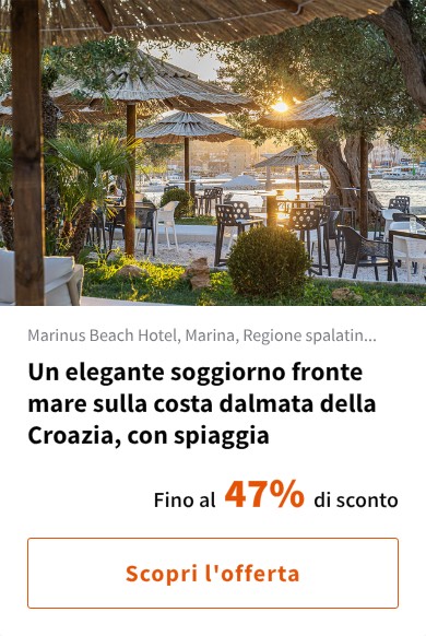 Un elegante soggiorno fronte mare sulla costa dalmata della Croazia, con spiaggia