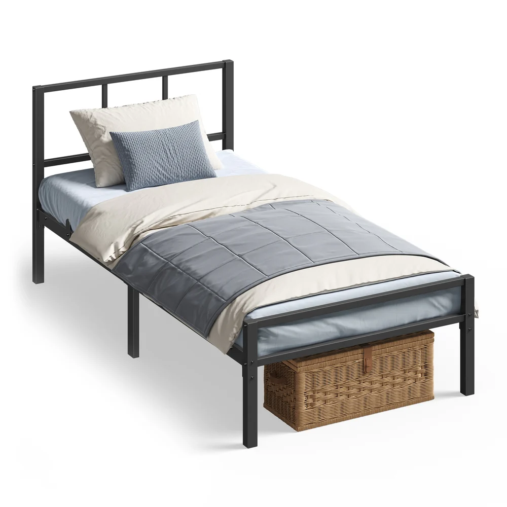 Image of Struttura Letto Singolo Telaio Letto in Metallo Facile da Montare