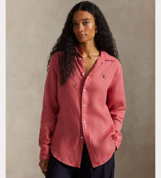 camicia-di-lino-rossa-a-vestibilita-classica