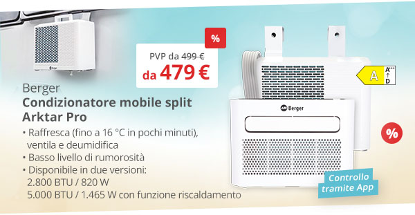 Condizionatore mobile split Berger Arktar Pro