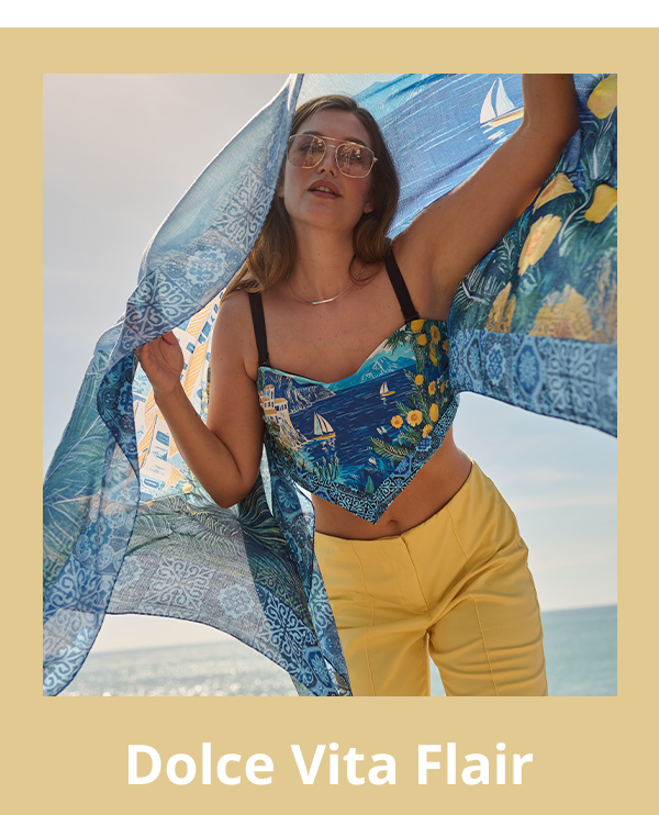 Bikini con design ispirato alle vacanze, coppe morbide, spalline regolabili e materiale riciclato