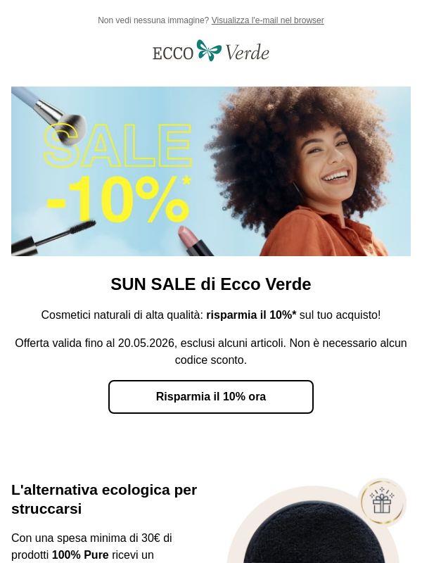 SUN SALE ☀️ Ordina ora e risparmia il 10%! ☀️