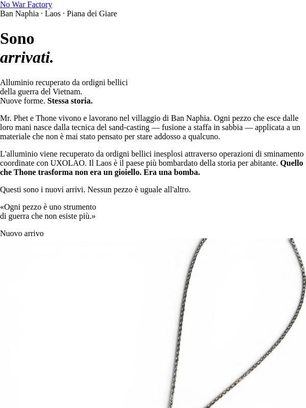 Nato da una bomba. Sono arrivati.