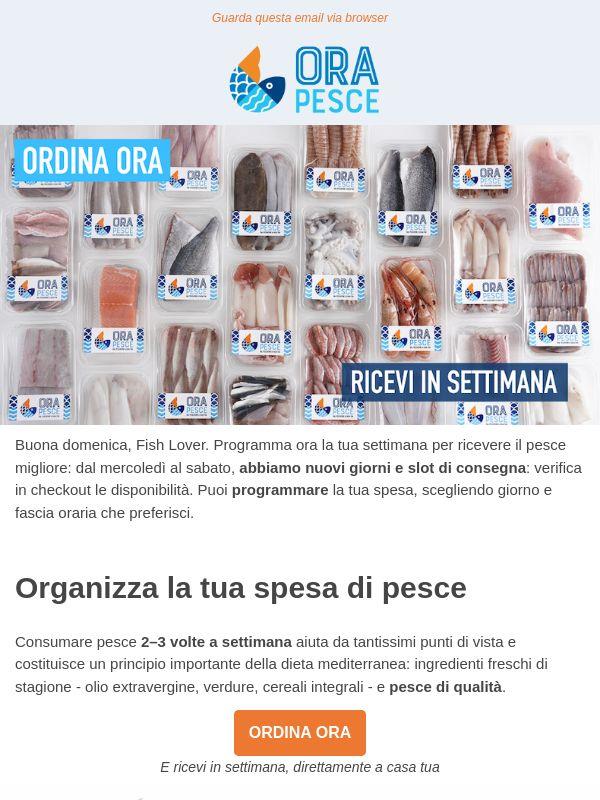 Pianifica ora ✅ Ci sono nuovi slot di consegna, per ricevere il miglior pesce in settimana.