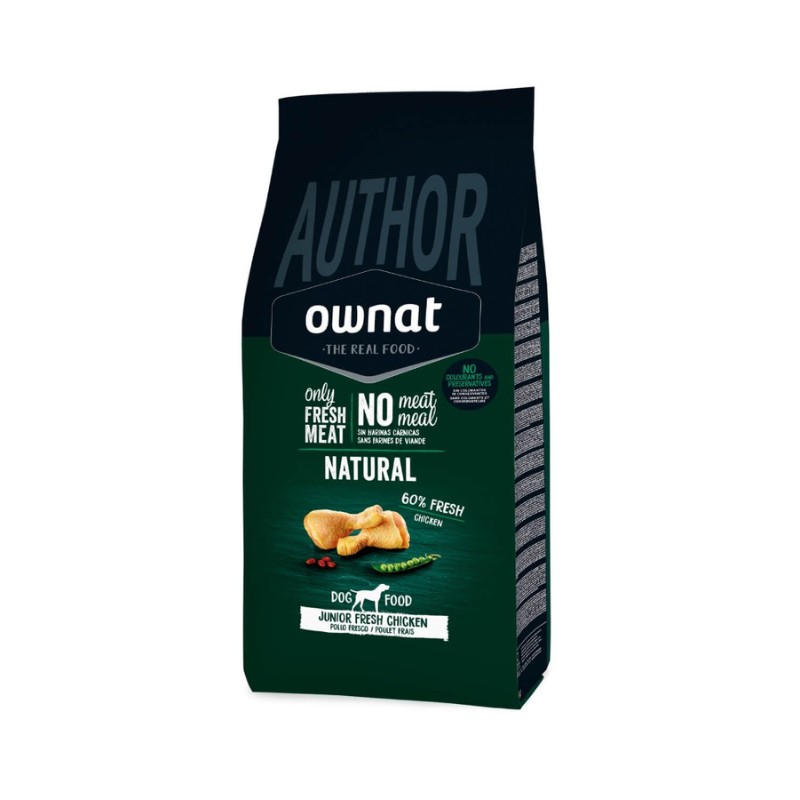 Ownat Dog Author Junior al Pollo per Cuccioli - 10 Kg + PARASOLE AUTO OMAGGIO!