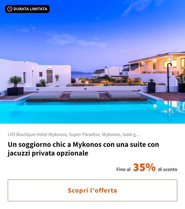 Un soggiorno chic a Mykonos con una suite con jacuzzi privata opzionale
