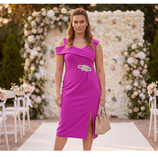 Maxi abito in jersey con drappeggio, applicazione, scollo a V e senza maniche