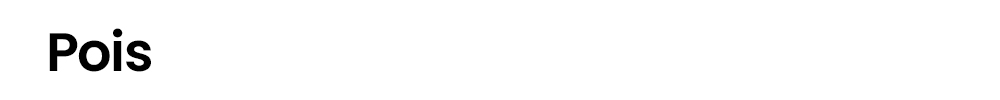 Bold black word "Pois" on a white background, left-aligned minimalist logo