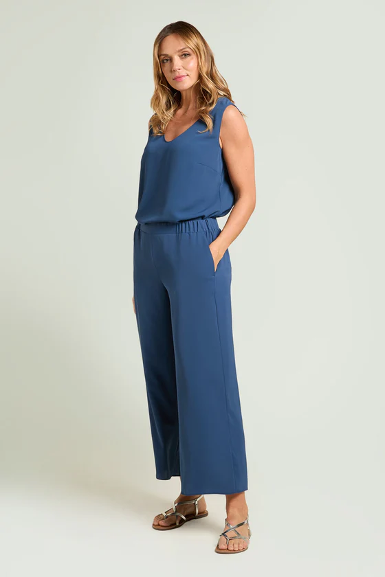 PANTALONI PULL-ON CROPPED IN SILKY TOUCH