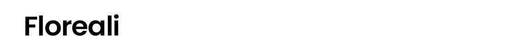 Floreali brand logo text in bold black type on a white background