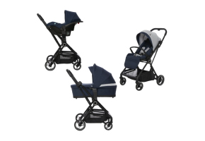 a group of baby strollers