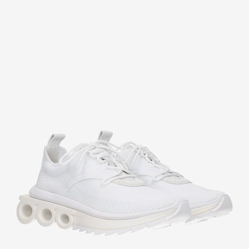 Salvatore Ferragamo Sneakers Men Fabric White