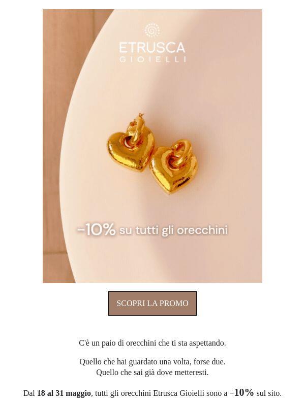 Gli orecchini che ami sono a −10%. Solo online.💛