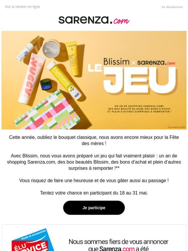 Sarenza x Blissim : le jeu qui fait plaisir 💐