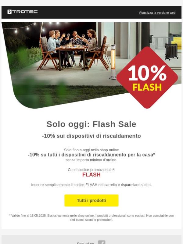 ⚡Solo oggi: -10% sui dispositivi di riscaldamento