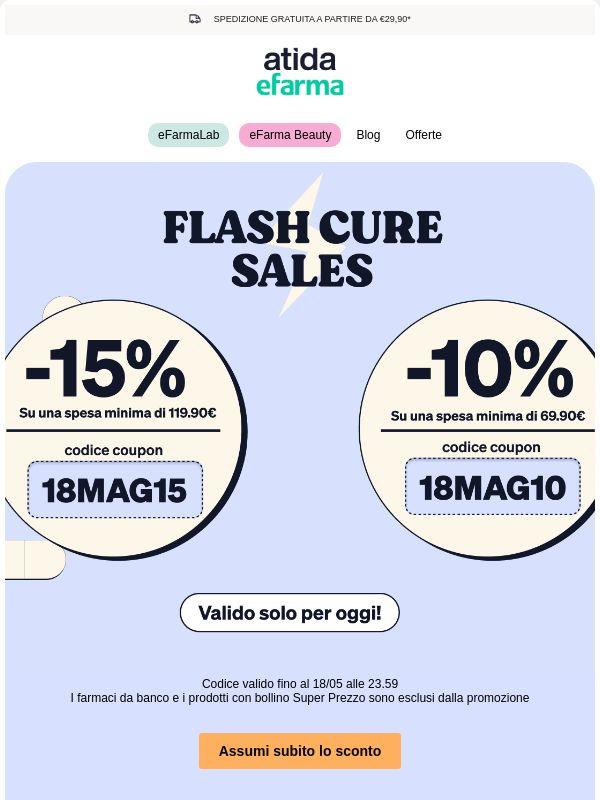 ⚡ Flash Cure Sales | Fino al 15% di Sconto!