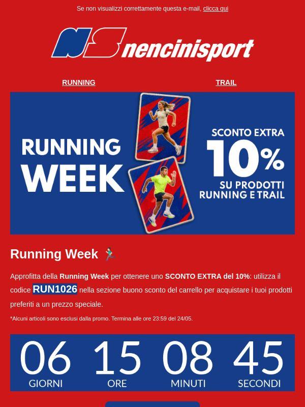 🏃🏻‍♂️ Sconto EXTRA 10% - Running Week 🏃🏻‍♂️