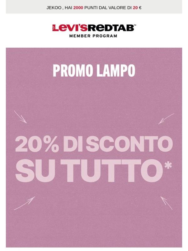 Ultime ore: 20% di sconto