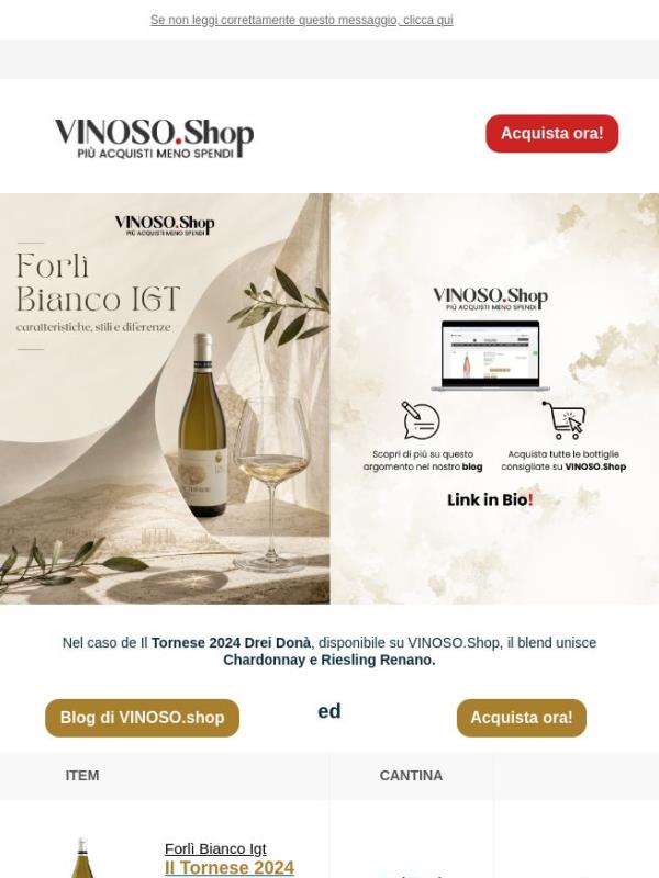 🥂 VINOSO | Un Forlì Bianco IGT non si sceglie solo guardando il colore nel calice